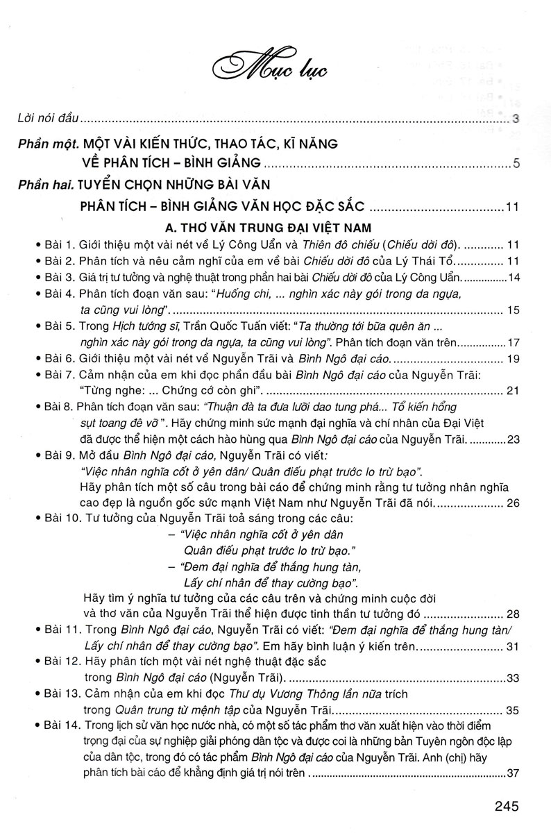 PHÂN TÍCH BÌNH GIẢNG THƠ VĂN LỚP 8 (Dùng chung cho các bộ SGK hiện hành)